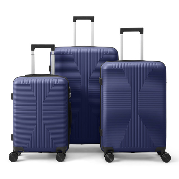 非TSA海关锁三合一 PP拉杆箱 20in 24in 28in PP 藏青色-11