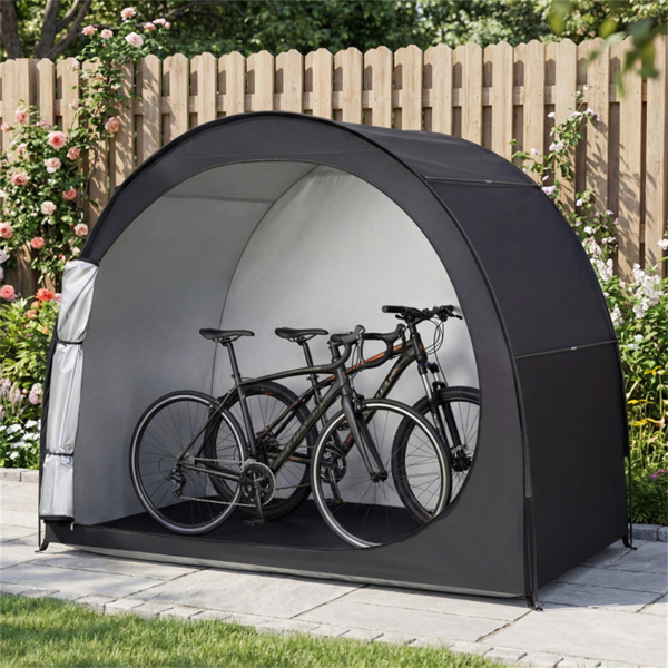 83英寸×48英寸×67英寸户外自行车存放帐篷棚防水自行车套，适用于2辆自行车-6