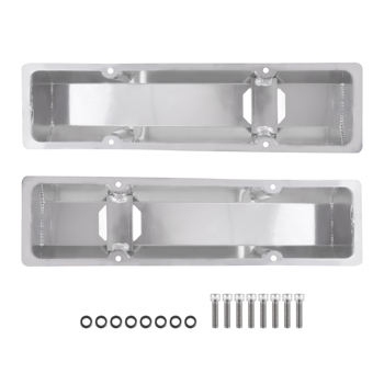 1pair Fabricated Aluminum Tall Valve Covers fit for Small Block Chevy 327 350 V8