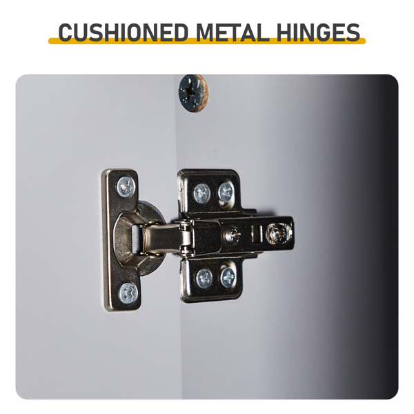 灰色 刨花板三胺贴面+密度板格栅吸塑 30*28*170cm 两门二搁架 浴室立柜-7