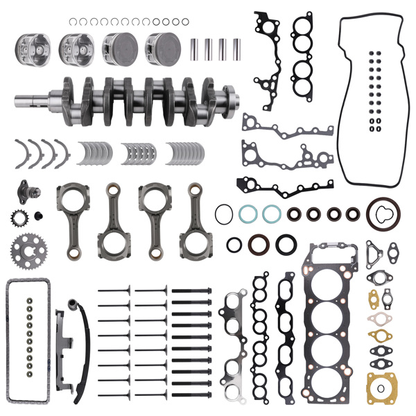 2RZ-FE Engine Rebuild Overhaul Kit fit for 95-04 Toyota Tacoma 2.4L Crankshaft Rods-6