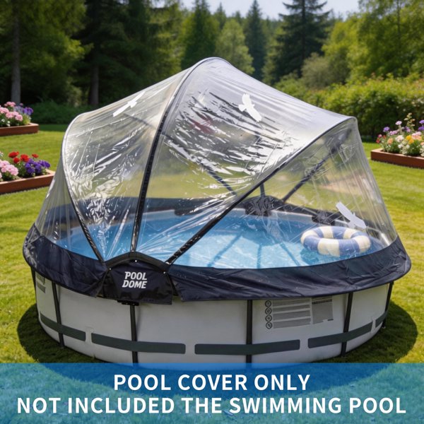 10英尺圆形多功能全天候泳池罩，适用于室外泳池，兼容清洁水和温水框架泳池--不支持self-pick up且不支持指定仓库发货-5