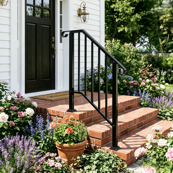  哑光黑色 2阶 庭院楼梯扶手 (82359152同款）-16