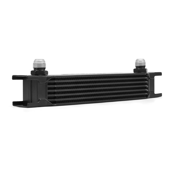 7 Row Engine Oil Cooler Universal 10AN Aluminum Stacked Plate w/ Bracket Kit-3