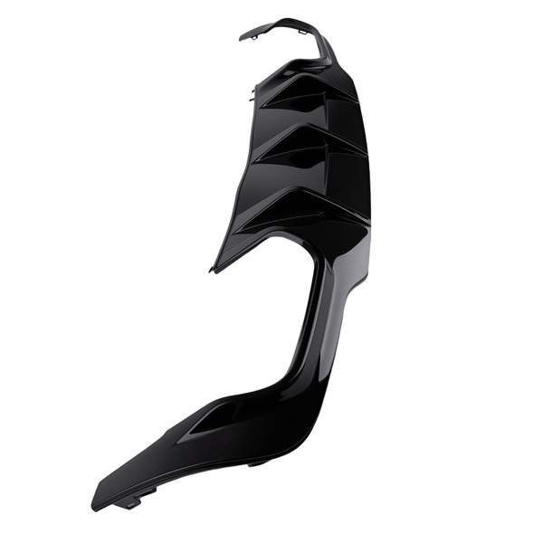 Black PP Rear Diffuser fit for Mercedes C Class W204 AMG Line 2012-2015 Quad Exhaust-2