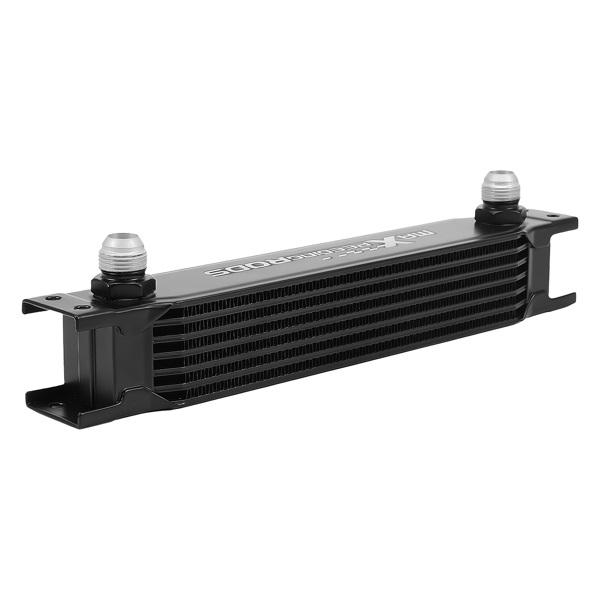 7 Row Engine Oil Cooler Universal 10AN Aluminum Stacked Plate w/ Bracket Kit-2