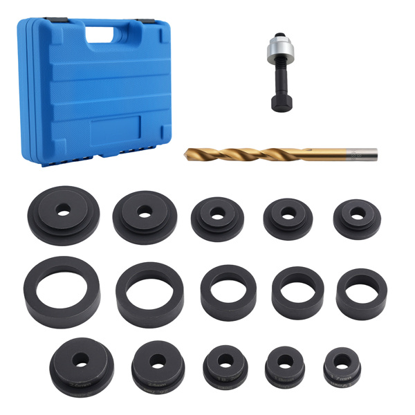 17PC Parking Sensor Hole Cutter Set 17mm-32mm Driver Assist Sensor Install Tool-6