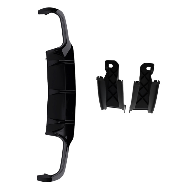 Black PP Rear Diffuser fit for Mercedes C Class W204 AMG Line 2012-2015 Quad Exhaust-6
