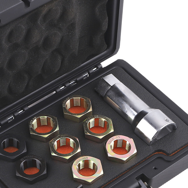 8x Thread Chaser Set fit for Axle/Wheel Studs M20x1.25-M24x2.0 + Extension Bar-2