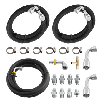 Steering Hose Hookup w/ 6AN Fitting Fit fit for Hydroboost Power Brake Booster Car