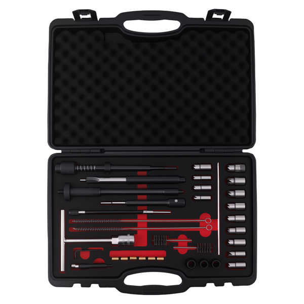 35 PCS Diesel Injector Seat Cutter Set and Manhole Cleaning Set 13 Seat Cutters-5