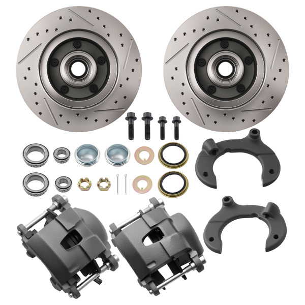 11" Slotted Front Disc Brake Conversion fit for Ford Mustang II 1974-78 5 x 4.5"-6