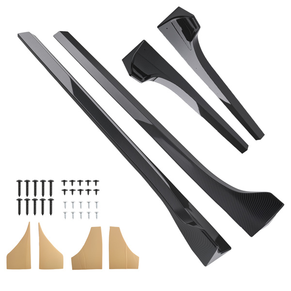 ABS Side Skirt Body Kit fit for Tesla Model 3 17-23 Black Extension Panel 2PCS-6