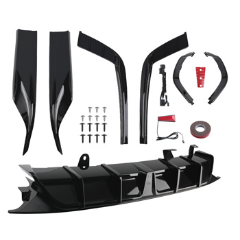 Rear Bumper Diffuser+Corner Apron Spats fit for Honda Accord 10th Gen 18-20 Yofer V2