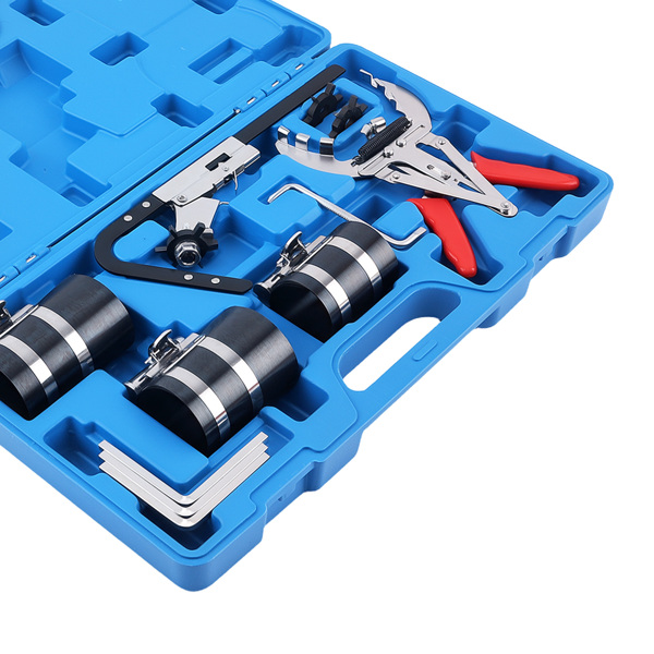 11 Piece Piston Ring Compressor Tool Set Steel Engine Service 53-175mm Kit-1