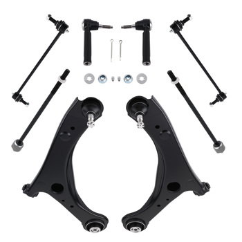 8pc Front Lower Control Arms Tie Rods Sway Bar Links fit for Grand Caravan 2008-2018