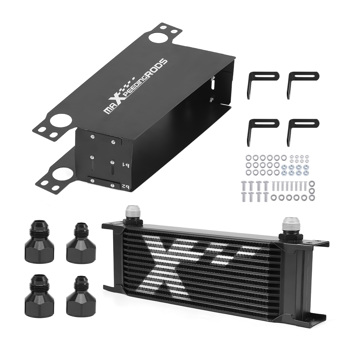 13 Row Aluminum Oil Cooler Universal 10AN Engine Transmission with Air Guide Kit