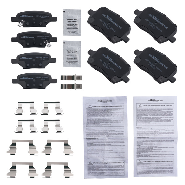 4Sets Ceramic Brake Pad Set F&R fit for Saturn Aura 2007-2090 P-1160 P-1033 D1160-6
