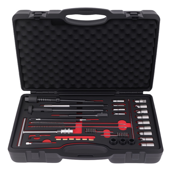 35 PCS Diesel Injector Seat Cutter Set and Manhole Cleaning Set 13 Seat Cutters-3