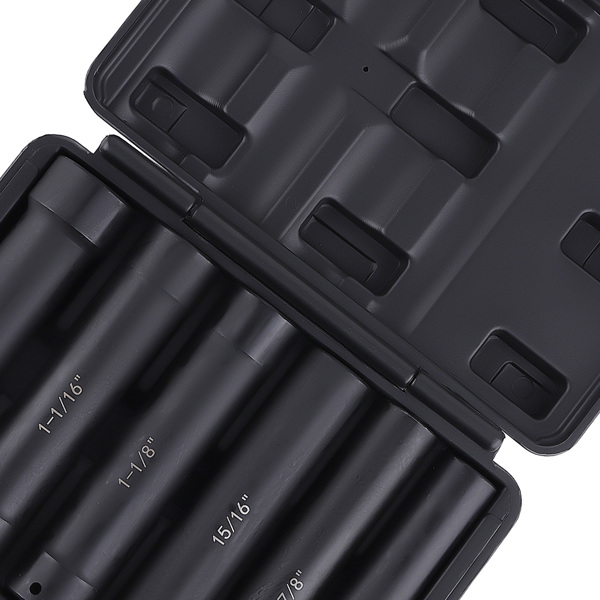 1/2 Inch Drive Heavy Duty Extended Length Extra-Deep Length Impact Socket Set-5