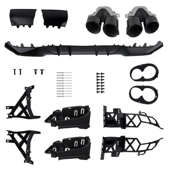 A45 Style fit for Mercedes A-Class W177 18-22 Rear Bumper Diffuser Lip Carbon Fiber