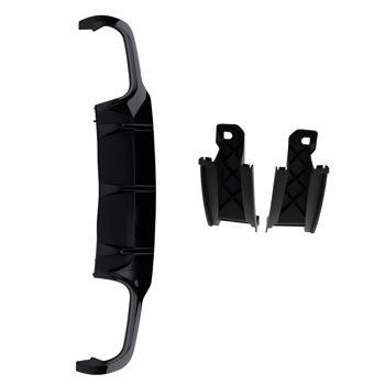 Black PP Rear Diffuser fit for Mercedes C Class W204 AMG Line 2012-2015 Quad Exhaust
