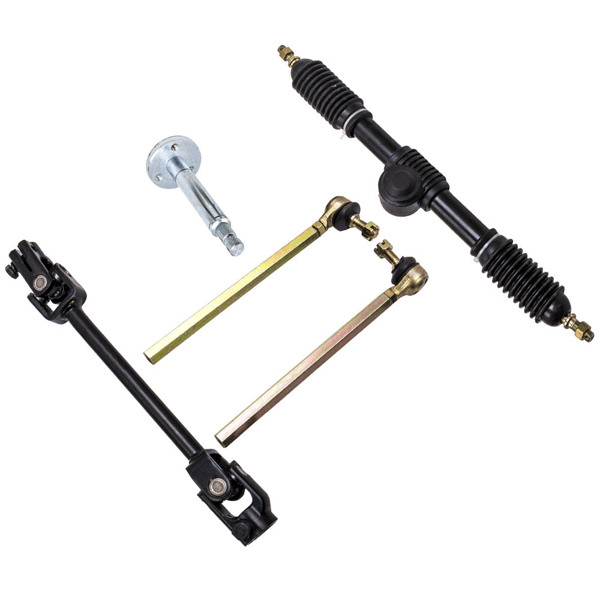 Steering Wheel Parts Assembly 110cc + Tie Rod Rack Adjustable Shaft fit Go Kart-6