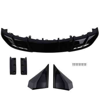 Gloss Black Rear Bumper Diffuser Lip W/ Light Body Kit fit for Tesla Model 3 2024+