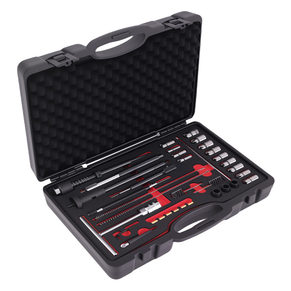 35 PCS Diesel Injector Seat Cutter Set and Manhole Cleaning Set 13 Seat Cutters-2