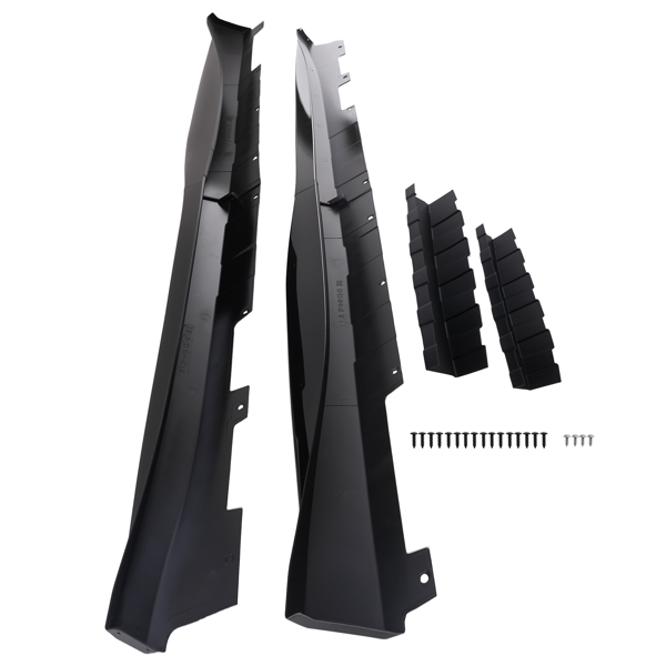 Black PP Side Skirt Rocker fit for Chevrolet Camaro RS SS 2016-2022 ZL1 Style 2PC-6