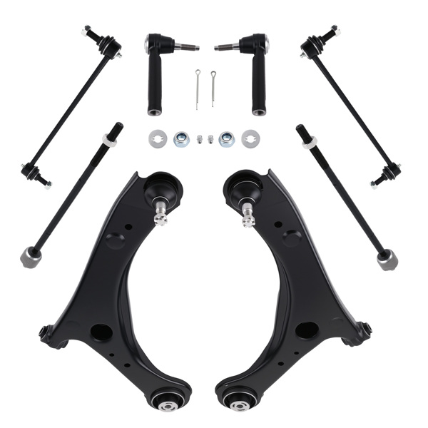8pc Front Lower Control Arms Tie Rods Sway Bar Links fit for Grand Caravan 2008-2018-6