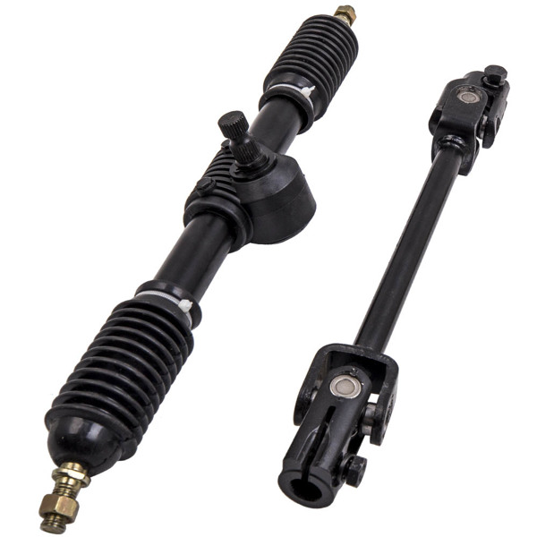 Steering Wheel Parts Assembly 110cc + Tie Rod Rack Adjustable Shaft fit Go Kart-1