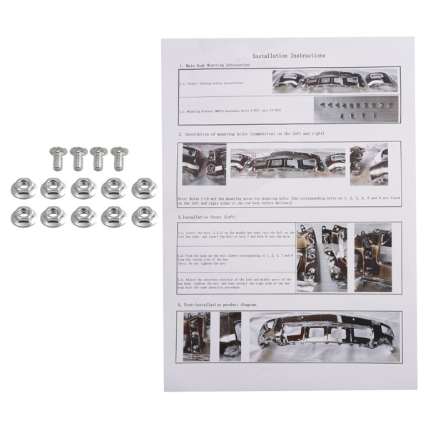 Chrome Front Bumper fit for Chevrolet Silverado 1500 2014-15 Steel 23173678-5