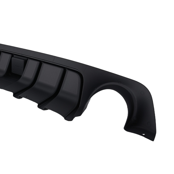 Rear Bumper Diffuser Lip W/ Brake LED fit for 2018 19-2023 Infiniti Q50 Glossy Black-1