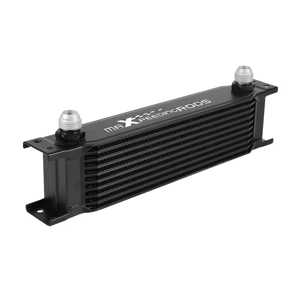 Universal Transmission Oil Cooler 10 Row 10AN Aluminum Engine Cooling Kit Black-2