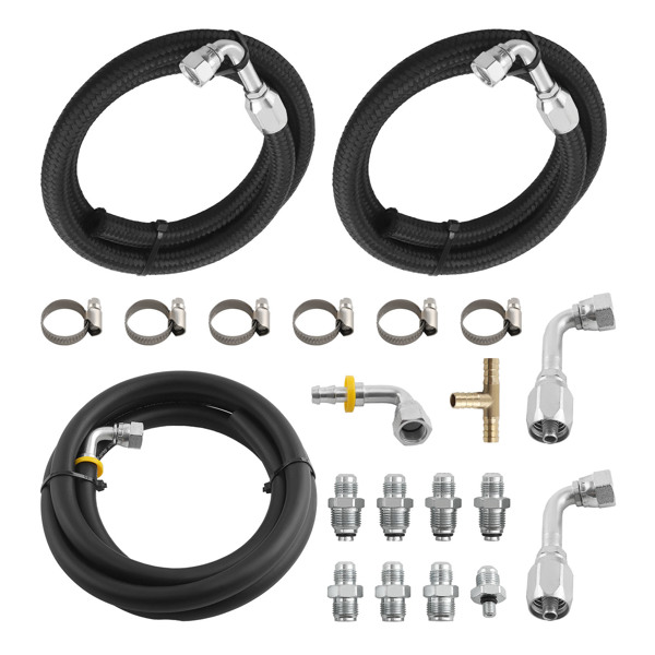 Steering Hose Hookup w/ 6AN Fitting Fit fit for Hydroboost Power Brake Booster Car-6