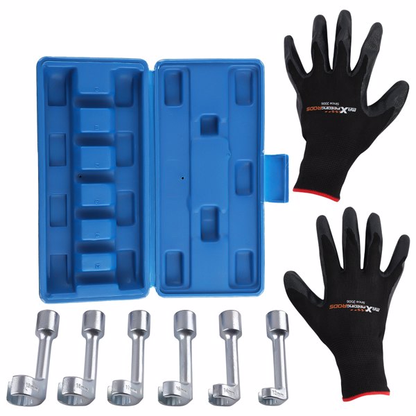 Deep Socket Wrench Set 12-19mm fit for BMW Audi Diesel 1/2" Drive L Type 6pcs-6