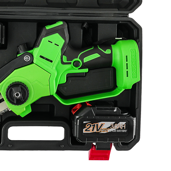 Brushless fit for Mini Chainsaw 1200W Cordless 6"8" Bar 3000mAh 2 Battery Tool-Free-4