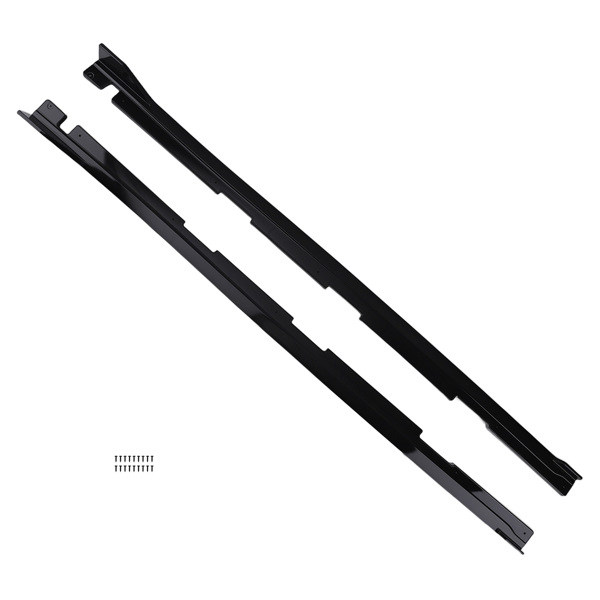Side Skirt Body Extension Panel Kit fit for Honda Civic 10th 2016-21 Gloss Black ABS-6
