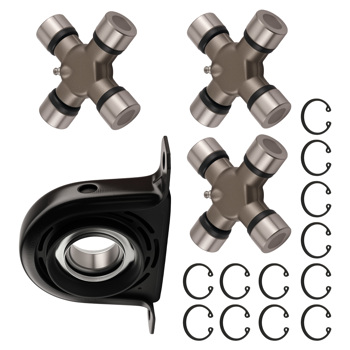 Rear Driveshaft Center Bearing + U Joint Kit fit for Ford F250 F350 Super Duty 99-10