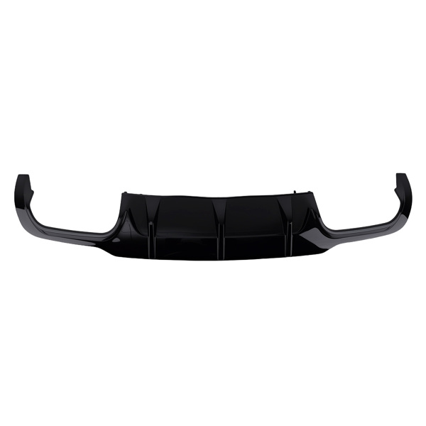 Black PP Rear Diffuser fit for Mercedes C Class W204 AMG Line 2012-2015 Quad Exhaust-1