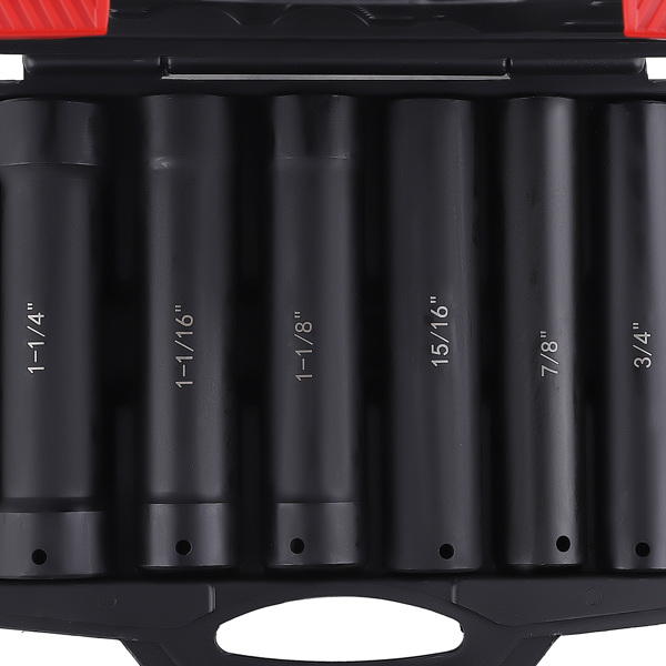 1/2 Inch Drive Heavy Duty Extended Length Extra-Deep Length Impact Socket Set-1
