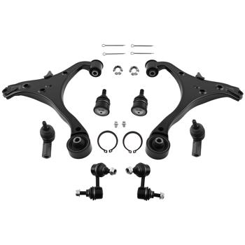 8pcs Front Lower Control Arms Sway Bar Tie Rods Kit fit for 2001-2005 Honda Civic EL