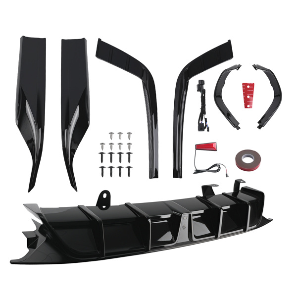 Rear Bumper Diffuser+Corner Apron Spats fit for Honda Accord 10th Gen 18-20 Yofer V2-6