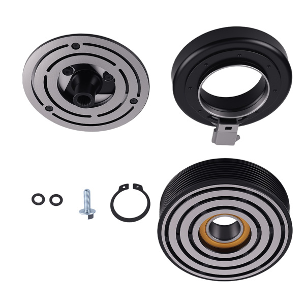 AC Compressor Clutch Kit Pulley Coil Plate fit for Ford F650 F750 6.0L  2006-2007-6