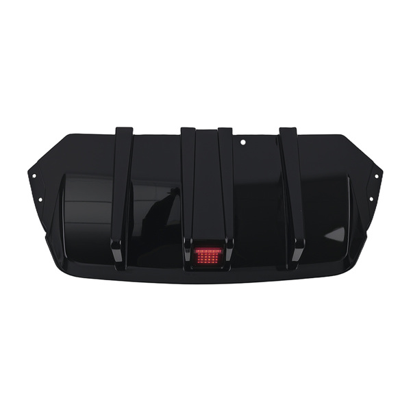 Rear Bumper Diffuser Lip Gloss Black w/ Red LED fit for 2010-16 BMW F10 M5 F1 Style-1