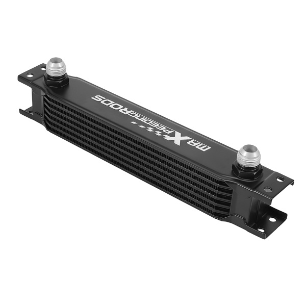 7 Row Engine Oil Cooler Universal 10AN Aluminum Stacked Plate w/ Bracket Kit-5