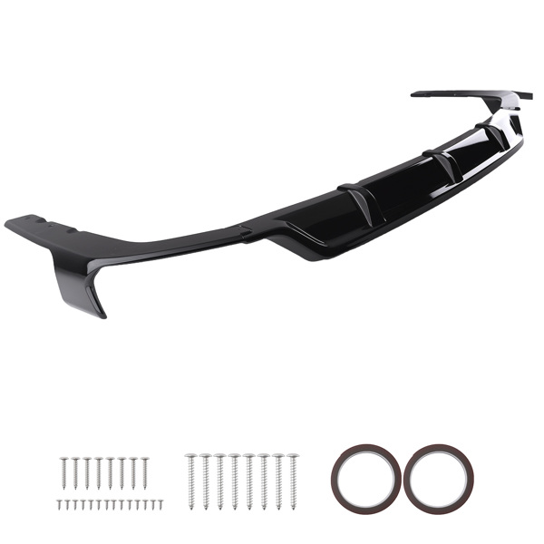 Glossy Black Kit Fit fit for BMW X7 G07 M Sport 2019-2025 Rear Bumper Diffuser-6