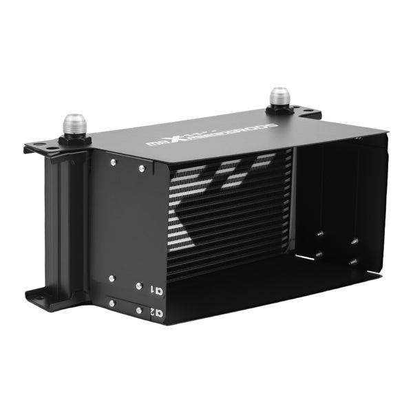 Universal 19 Row Transmission Cooler 10AN Stacked Plate Oil Cooler Aluminum Kit-1