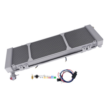 3 Row Aluminum Radiator w/ Shroud Fan fit for Jeep Cherokee 2.5L 1995-2000 MC1193